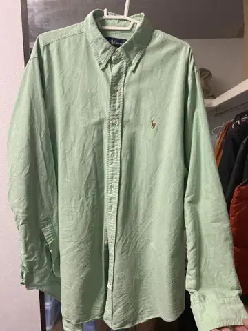 Ralph Lauren 긴팔 셔츠 연한 녹색 17-35