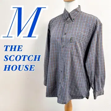 THE SCOTCH HOUSE M 긴팔 셔츠 체크 무늬 캐주얼 코디