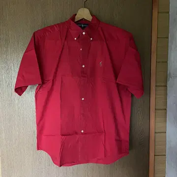 Ralph Lauren Blake 반팔 셔츠 빨간색 L