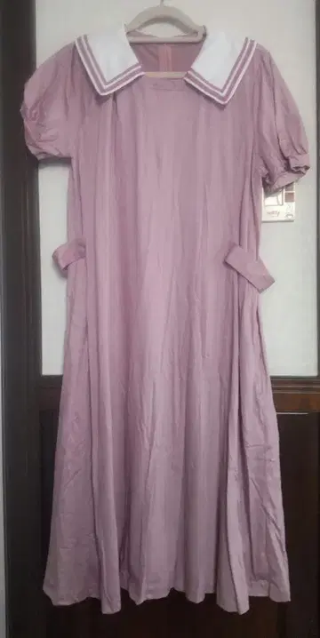 Jane Marple 세일러 카라 반팔 원피스