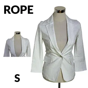 ROPE 캐주얼 자켓 무지 스트레치 절개 화이트 S 10141