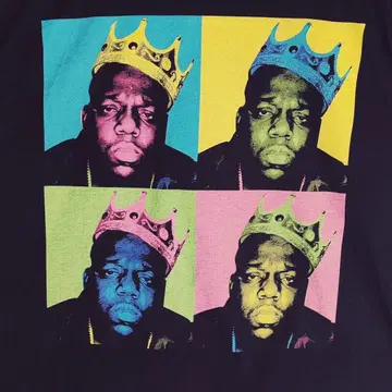 티셔츠 블랙 랩 티 노토리어스 B.I.G L 사이즈 아트