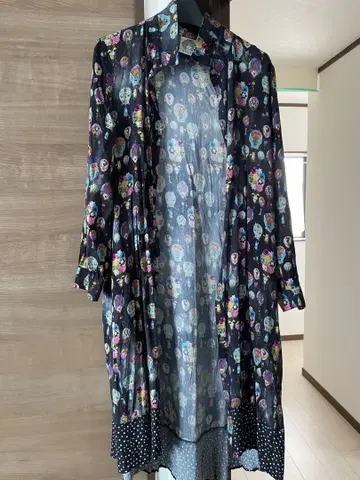 스칼라 풍선 셔츠 원피스