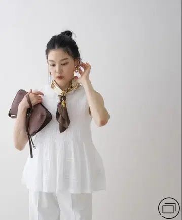 누키테파 코튼 도비 셔링 탑 ne Quittez pas