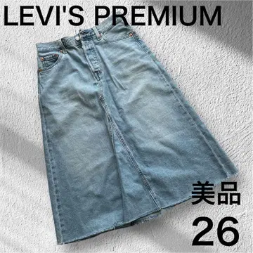 새상품급 LEVI'S PREMIUM 데님 슬릿 스커트 26 리바이스