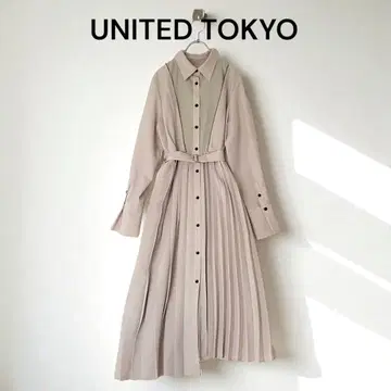 UNITED TOKYO 유나이티드 도쿄 인밸런스 플리츠 원피스