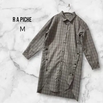 R A PICHE 체크 무늬 셔츠 원피스 M