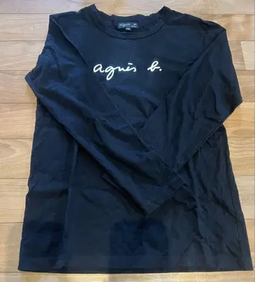 agnis b. 블랙 긴팔 티셔츠 T2