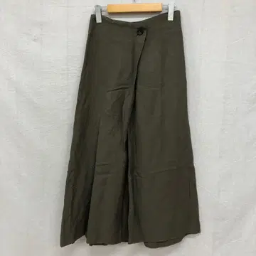 FENNEL 스콧 클럽 야마다야 린넨 레이온 랩 스타일 턱 스커트 M