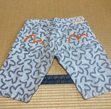 레어 EVISU 올 패턴 하프 팬츠 숏 팬츠 사이즈 40