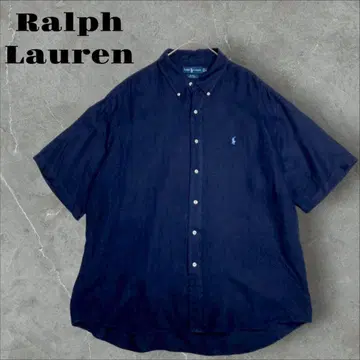 Ralph Lauren 90s BLAKE 셔츠 린넨 네이비 4L