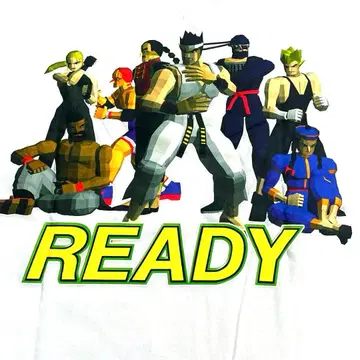 버챠 파이터 티셔츠 90s 세가 새턴 스티커 포함 L 화이트