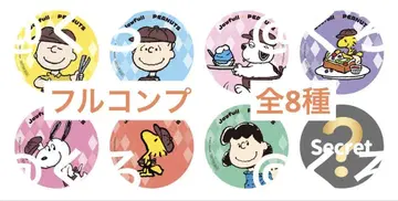 조이풀 스누피 콜라보 한정 캔뱃지 컴플리트 세트