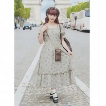 시마무라 아오키 미사코 수주 니나스 콜라보 원피스 베이지 LL
