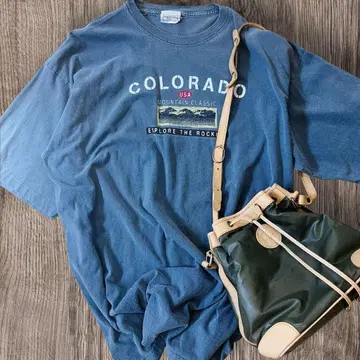 구제 의류 빈티지 티셔츠 PERRIN COLORADO 프린트 티셔츠