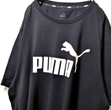 푸마 PUMA 로고 티셔츠 블랙 검정 2XL 구제 의류