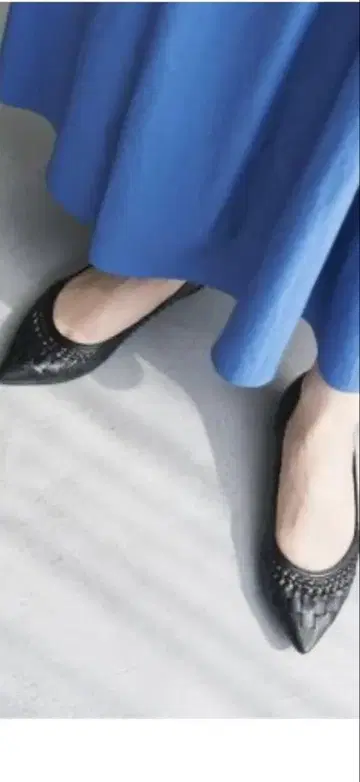 새상품급 LE TALON 블랙 플랫슈즈 24cm