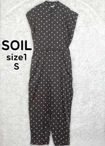 SOIL 올인원 인도 면 그레이 도트 도트 올 패턴 사이즈 1 S