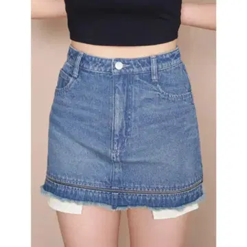 Darich (다리치) 빈티지 디자인 데님 미니 스커트