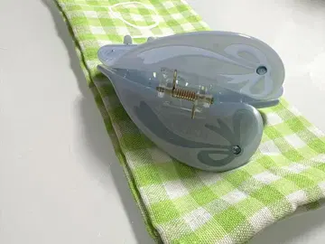 POTETE 리본 하트 클립 블루