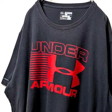 언더아머 빅 로고 티셔츠 블랙 검정 2XL 구제 의류