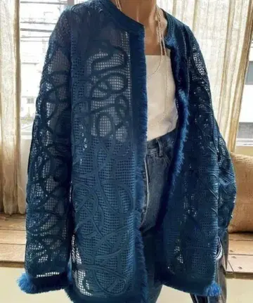 아메리 메디 테이프 자수 메쉬 재킷