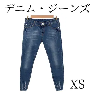 데미지 가공 스키니 데님 XS