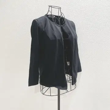 조르주 레쉬 가디건 S 블랙 7부 소매 심플 고급스러운 겉옷