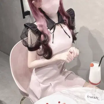 미셸 마카롱 Honey Mew 도트 튤 컬러 원피스 F 사이즈
