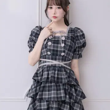 pium 크로스 벨트 반팔 티어드 미니 원피스 택 포함 가격 협상 가능