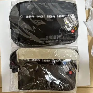 스누피 숄더백 메쉬 포켓 부착 2개