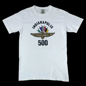 인디 500 모터 스포츠 티셔츠 인디애나폴리스 화이트 L 사이즈
