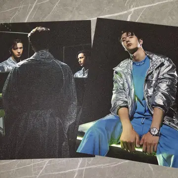 왕이보 NYLON 조기 잡지 A4 반짝이 카드 5장 세트