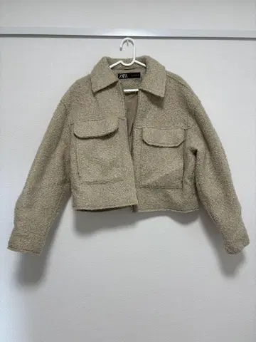 자라 베이지 보아 자켓