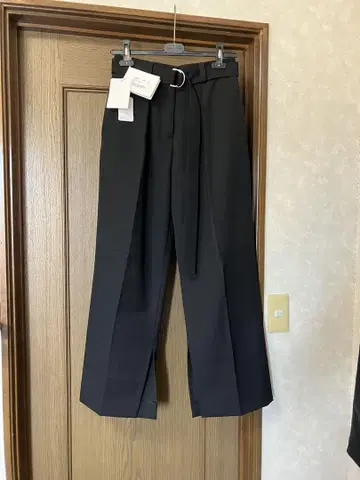 컨디션 최상 jil sander 벨트 와이드 트라우저 울