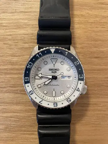 세이코 5 스포츠 SEIKO 자동 감기 시계 화이트/블루