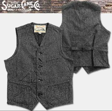 Sugar Cane & Co. 그레이 데님 베스트 size38