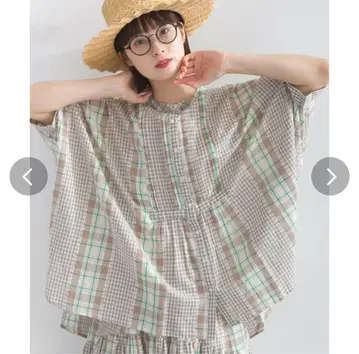 lupilien 루피리안 프론트 핀턱 밴드 카라 블라우스 인도 면