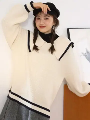NICE CLAUP 니트 아이보리