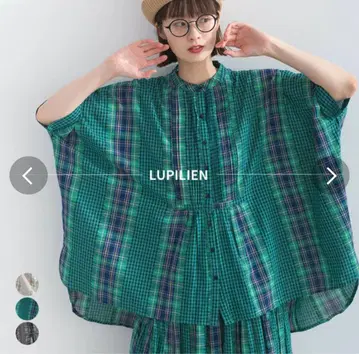 lupilien 루피리안 프론트 핀턱 밴드 카라 블라우스 인도 면