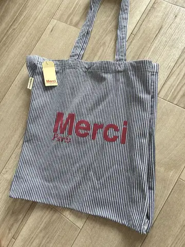 Merci 스트라이프 토트백 A4 택 포함 새상품 메르시 Paris