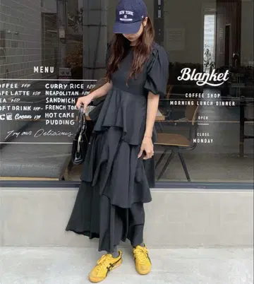 titivate 랜덤 헴 티어드 원피스