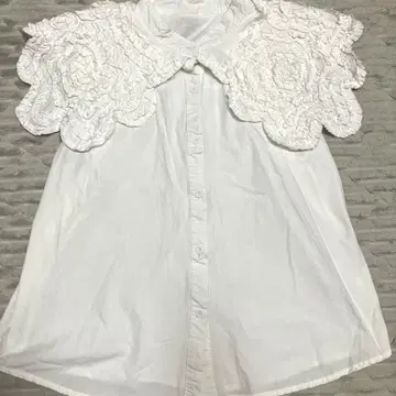 휘핑 칼라 블라우스 프릴 빅 칼라 옷깃 블라우스
