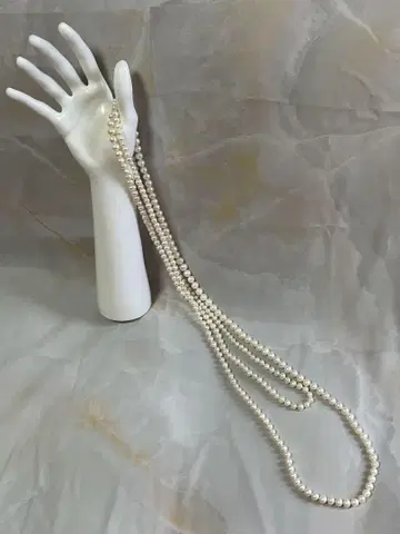 담수 진주 그라데이션 롱 목걸이 약 200cm