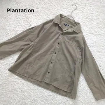 Plantation 플랜테이션 긴팔 셔츠 코튼 100% 짧은 기장