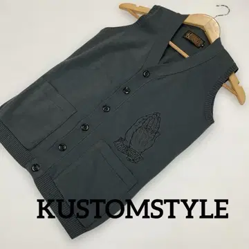 KUSTOMSTYLE SO-CAL 니트 베스트 자수 디자인 S#1559