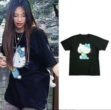 newjeans 키티 셔츠 티셔츠 새상품