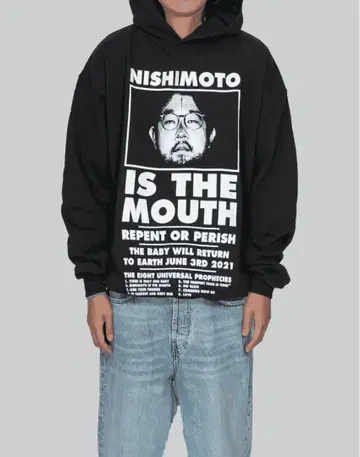 NISHIMOTO IS THE MOUTH 프린트 맨투맨 후드티