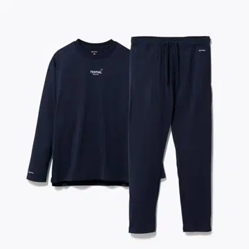 TENTIAL BAKUNE Dry 상하의 세트 (긴팔, 롱 팬츠) 네이비