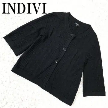 INDIVI 인디비 니트 가디건 블랙 5 B9355